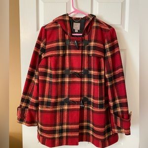 Stylish Plaid Coat